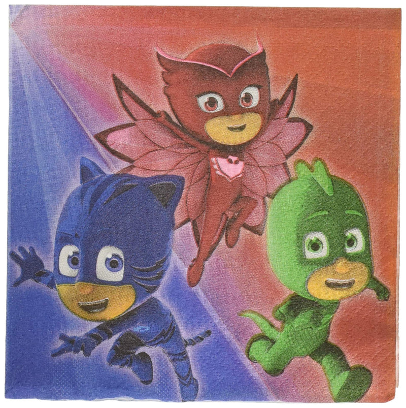 amscan PJ Masks Beverage Napkins, Party Favor, Standard, Multicolor