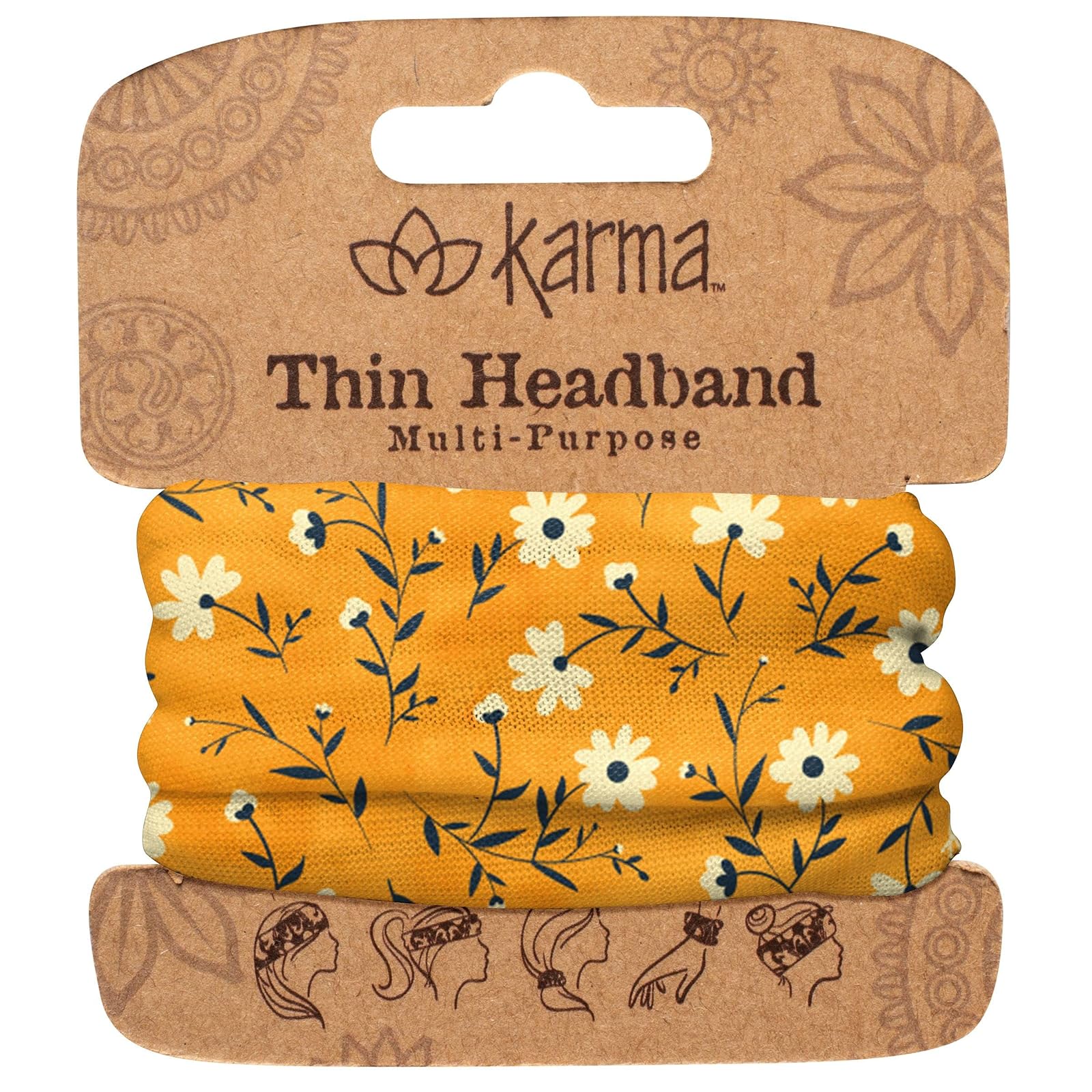 Karma Gifts Thin Headband, Vintage Gold