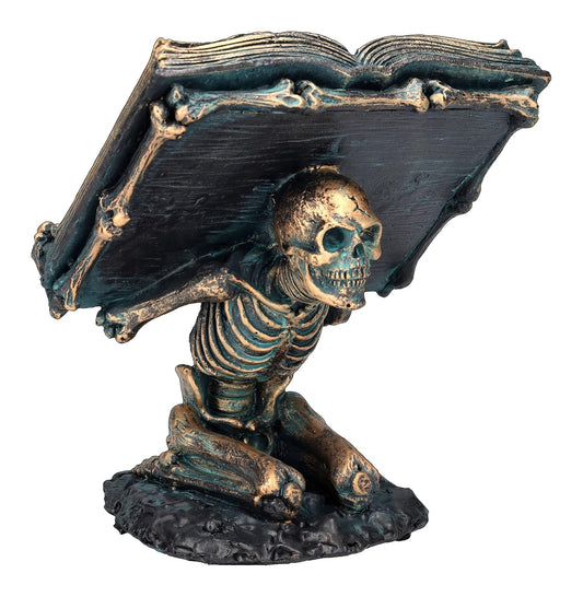 Pacific Trading Giftware Spell Book Skeleton Podium Gothic Horror Home Decor Accent 6.75√ì Tall