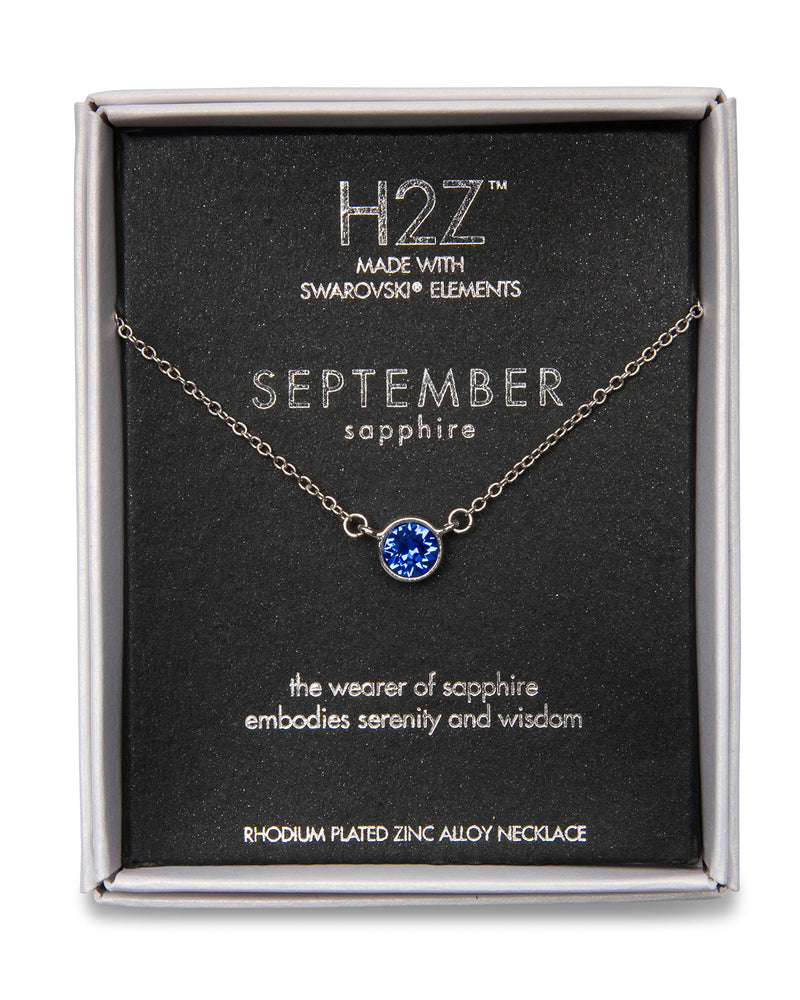 Pavilion Gift Company H2Z 16224 September Sapphire Birthstone Necklace with 18" Chain
