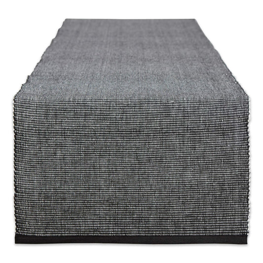 DII Design Two-Toned Collection Tabletop, Table Runner, 13x108, Black