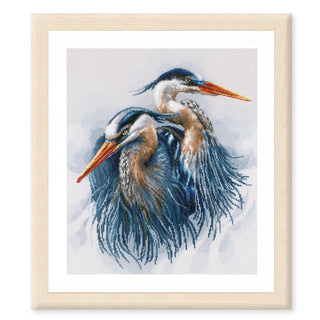 Lanarte Art Craft Kit, By the yard, Great Blue Herons (14 Count)