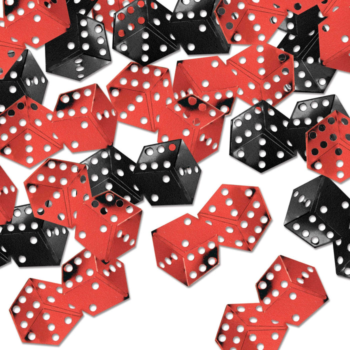 Beistle Confetti, 0.5 oz, Red/Black