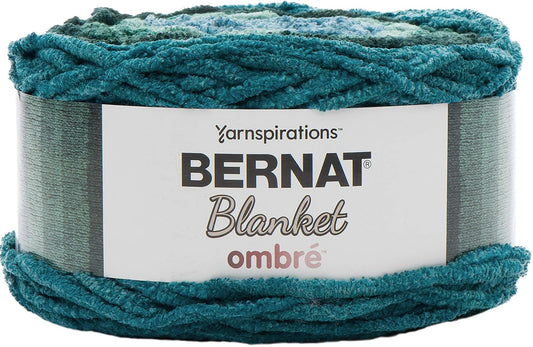 Spinrite Yarns (CA) Bernat Blanket Yarn, Ocean Teal Ombre