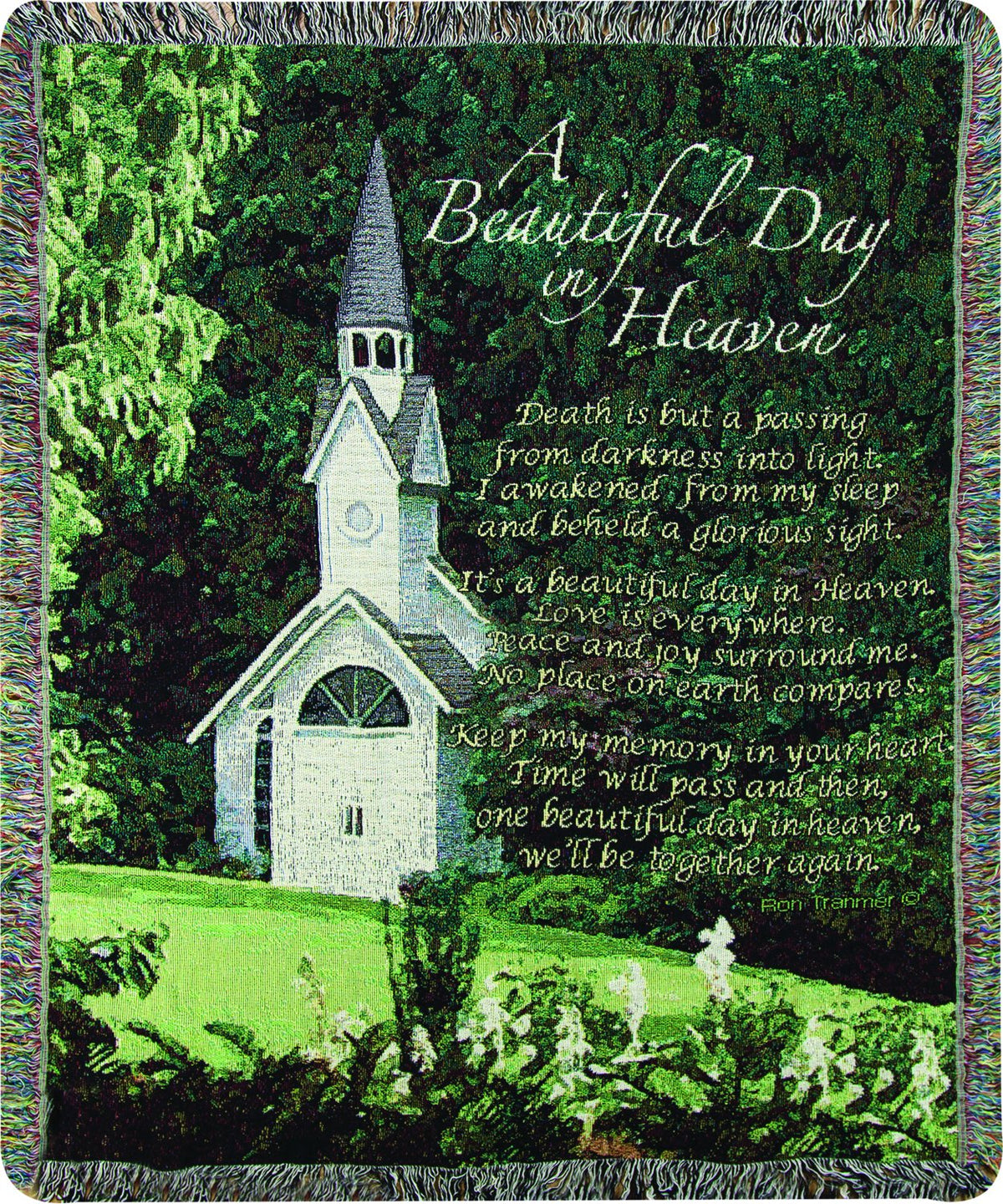 Manual Tapestry Throw, A Beautiful Day in Heaven, 50 x 60"