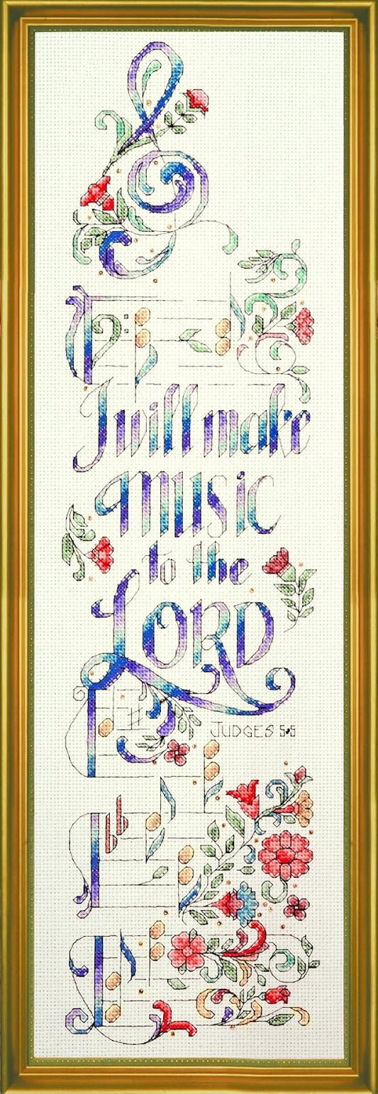 Design Works Crafts Tobin 83010 Make Music Counted Cross Stitch Kit-5"X20" 14 Count