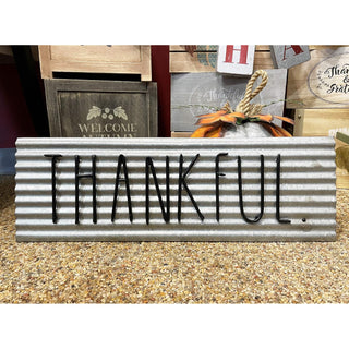 Rae Dunn Decorative Signage, 24" x 0.5" x 8", THANKFUL