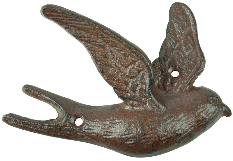 Esschert Design LH242 Series Flying Bird Hook, Antique Brown