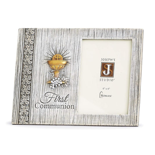Roman 602060 Joseph Studio Distressed Communion Picture Frame, 7-inch Height, Resin