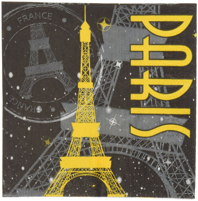 Beistle Paris Beverage Napkins, Multicolor