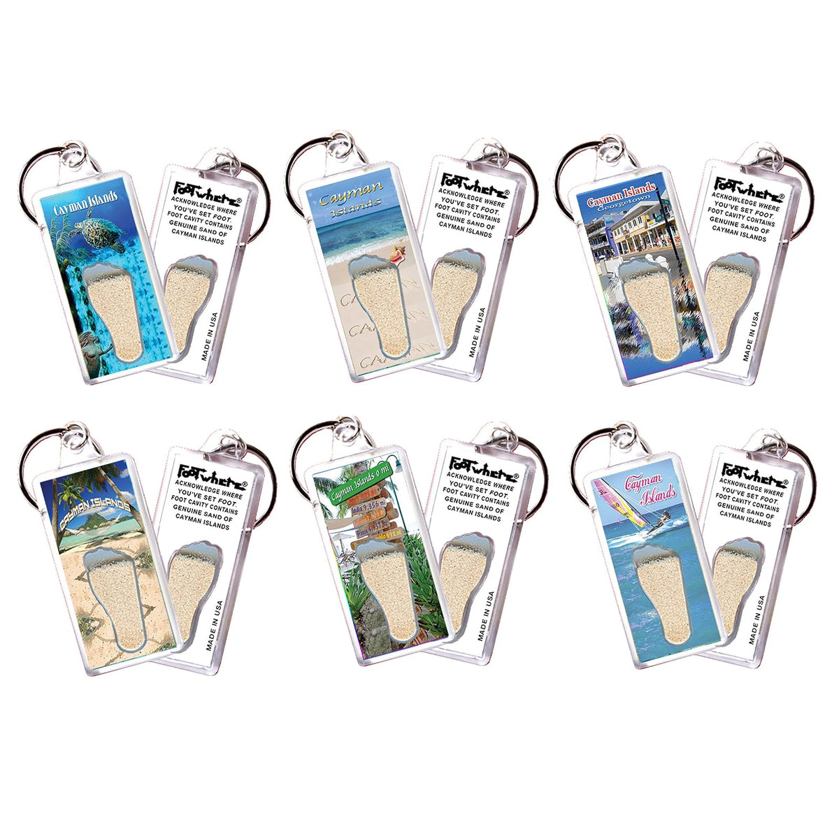 FootWhere Keychain, Small, Clear