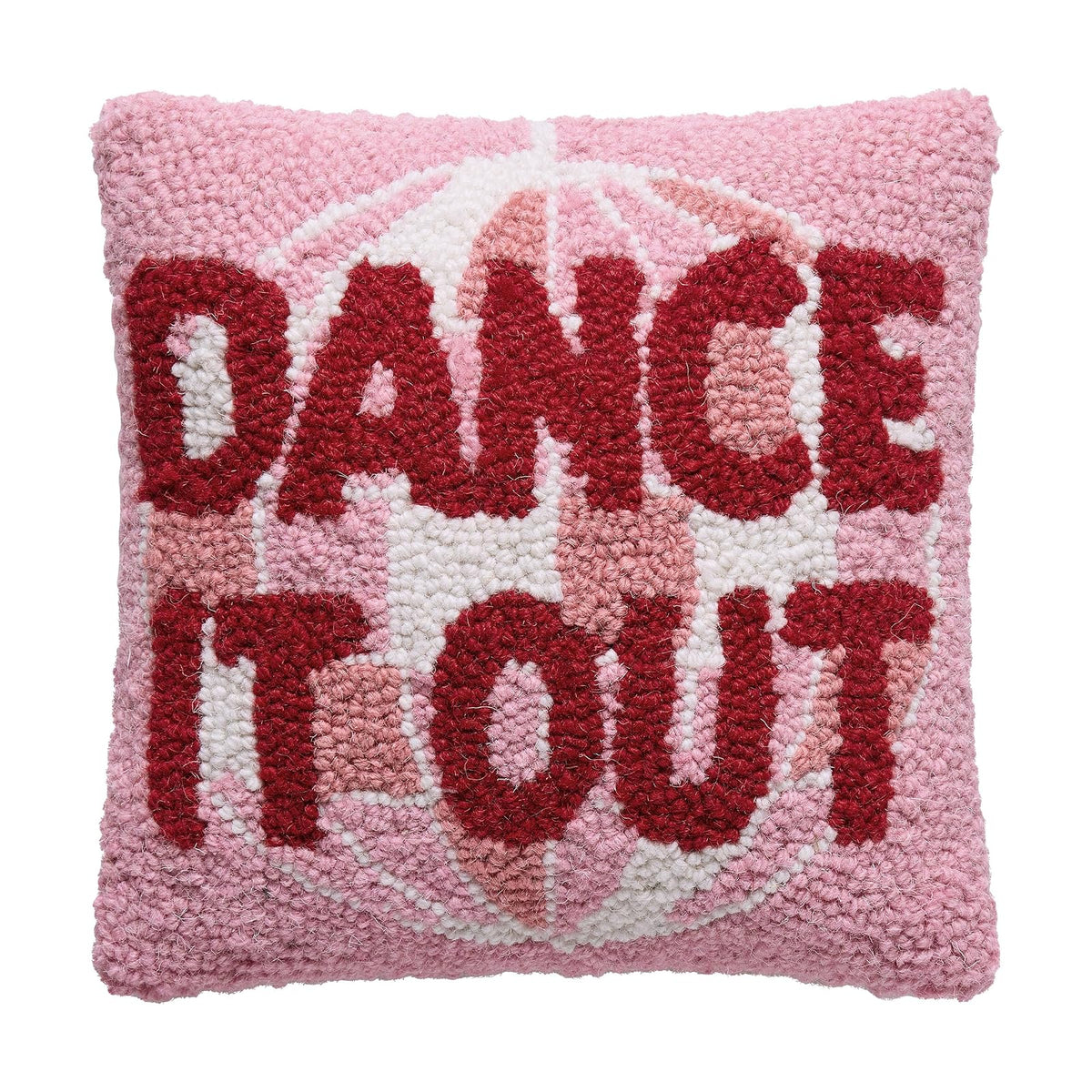 Peking Handicraft Pillow, Large, Pink, Red and White