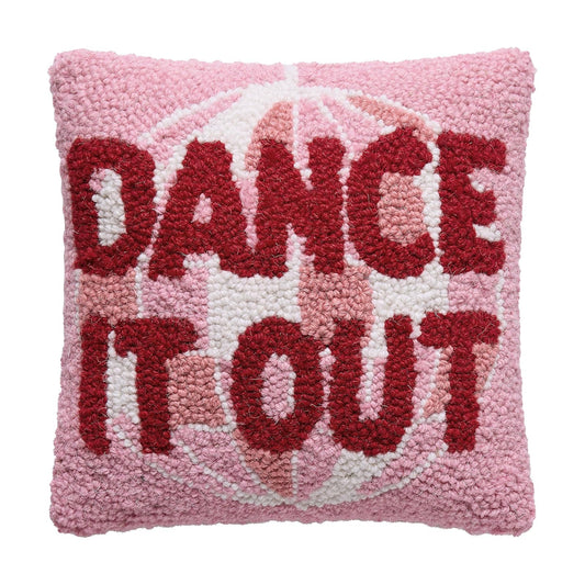 Peking Handicraft Pillow, Large, Pink, Red and White