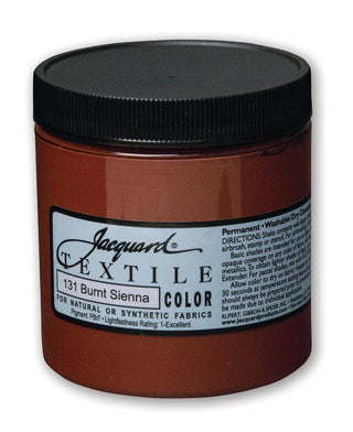 Jacquard Fabric Paint for Clothes - 8 Oz Textile Color Burnt Sienna Leaves Fabric Soft - Permanent and Colorfast - Professional Quality Paints Made in USA - Holds up Exceptionally Well to Washing…