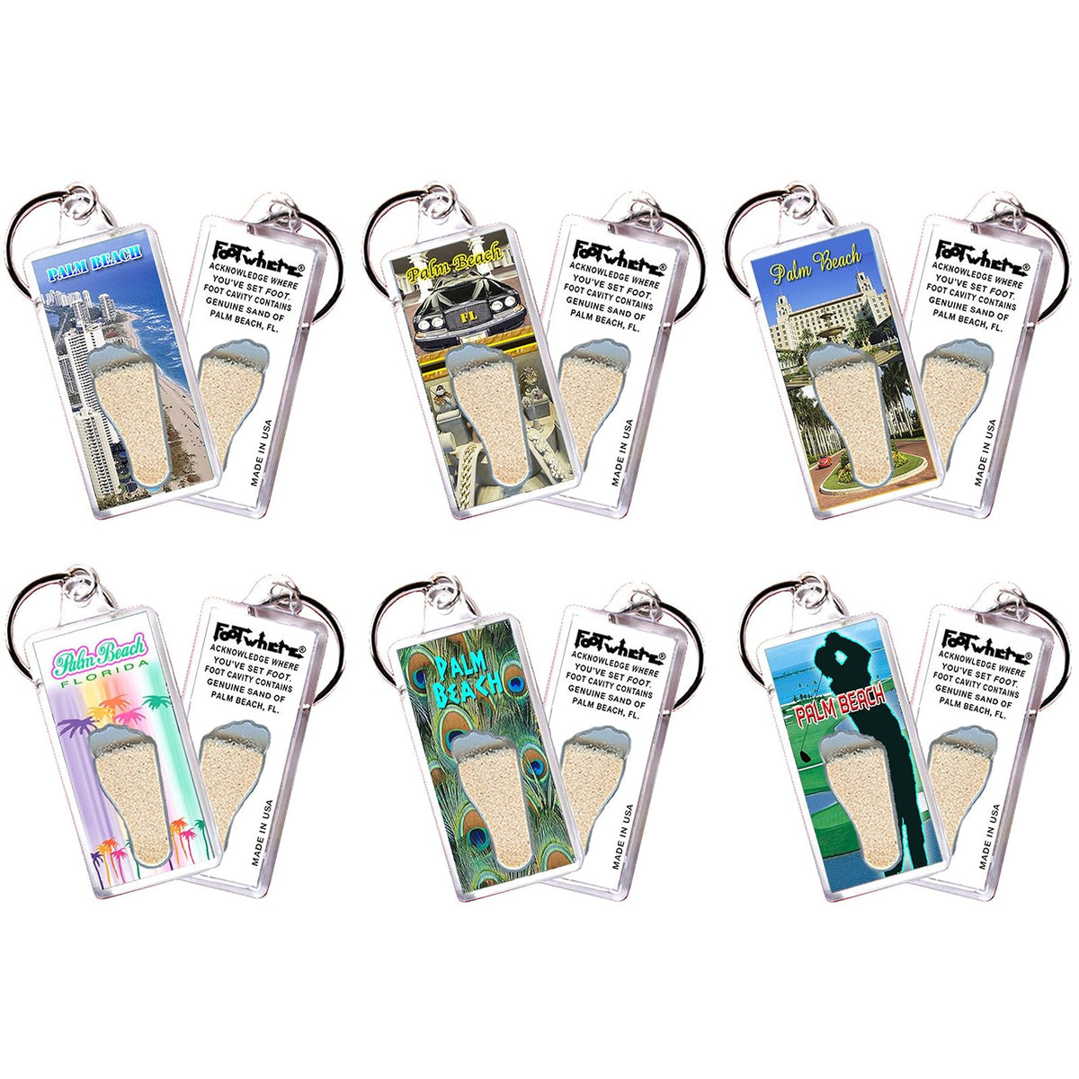 FootWhere Keychain, Clear