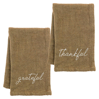 Karma Cloth Napkin, 18" x 18" (Set of 2), Thankful/Grateful