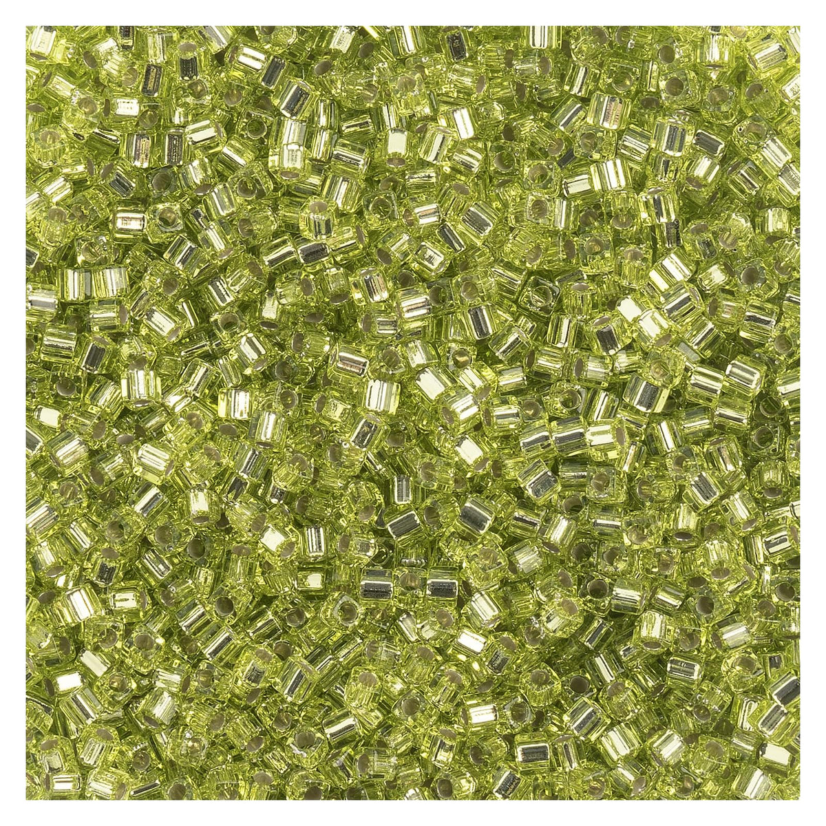 John Bead Craft Bead, Size: 1.8mm, Chartreuse Silverlined