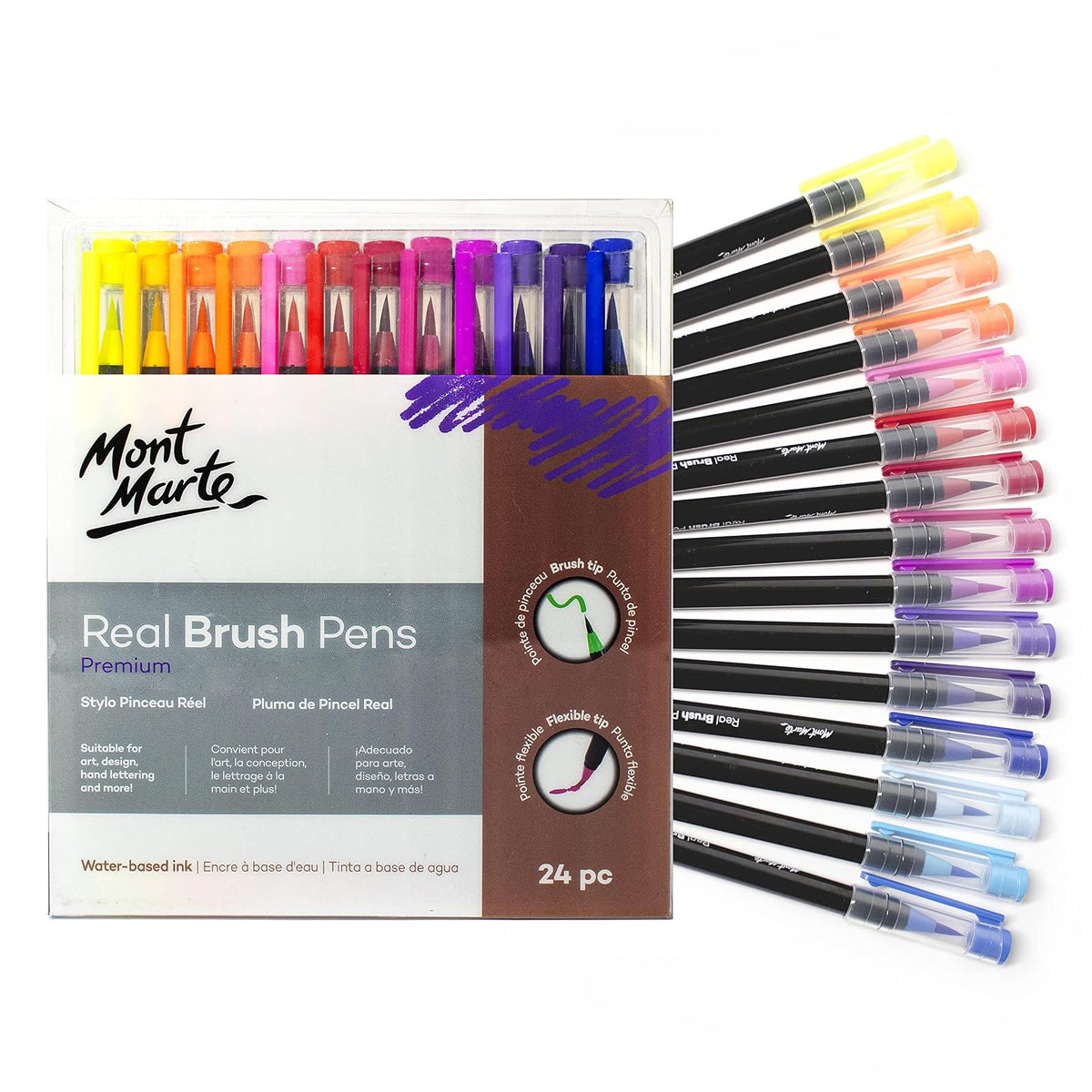 Mont Marte Paint Brush, 24 colours, Yellow
