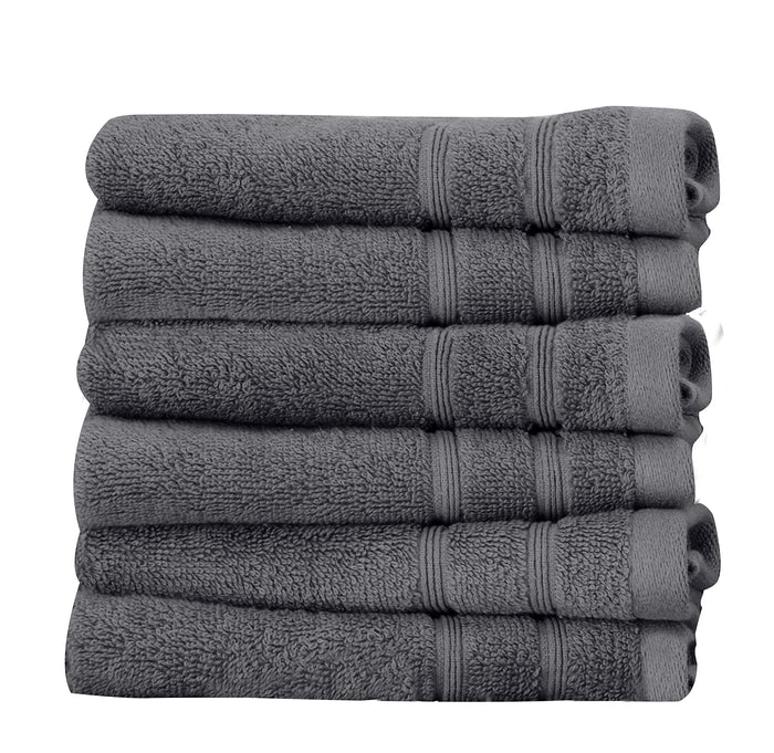 Towels Beyond Towel, 6-Piece Washcloth Set, Grey