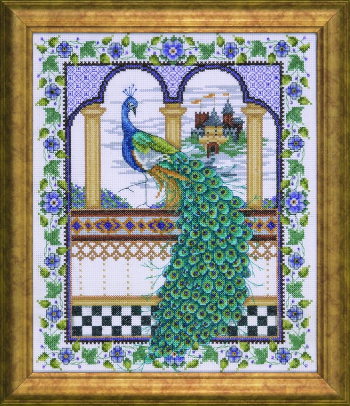 Design Works Crafts Counted Cross Stitch, Peacock, 10 by 12 inches