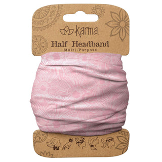 Karma Gifts Half Headband, Pink Line Flower