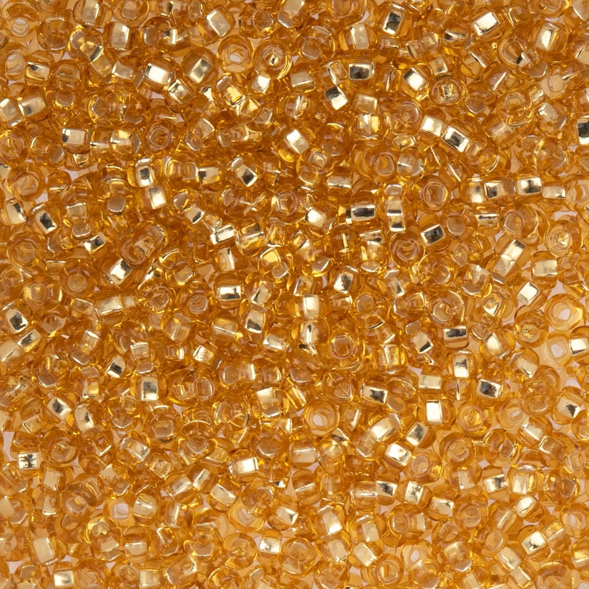 John Bead Craft Bead, 8/0 (3mm), Silver Lined Transparent Light Gold