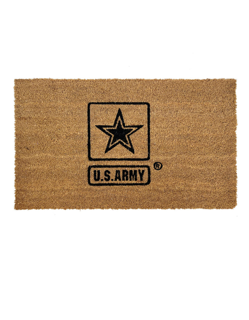 US Army Welcome Mat - 18" x 30" Welcome Door Mat - Coco Coir Doormat with Coconut Fiber and Waterproof Rubber Back – Coir Mat – Coir Door Mats Outdoor Rug for Front Porch, Entrance, Patio (US ARMY)