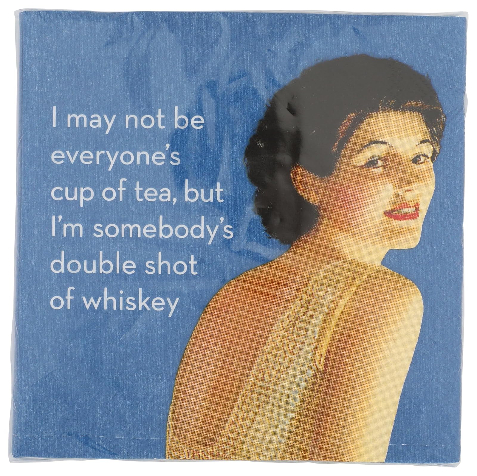 Design Design 624-10273 Double Shot Of Whiskey Beverage Napkin, Multicolor