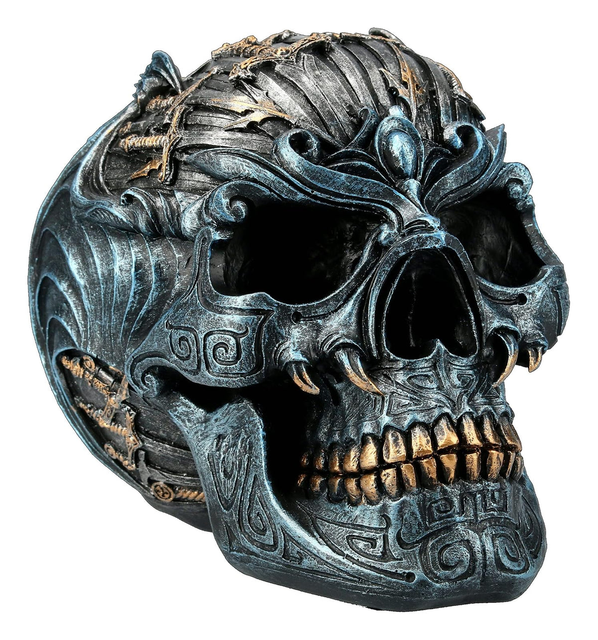 Pacific Trading Giftware Fantasy Warrior Sword Skull Collectible Resin Home Decor Statue