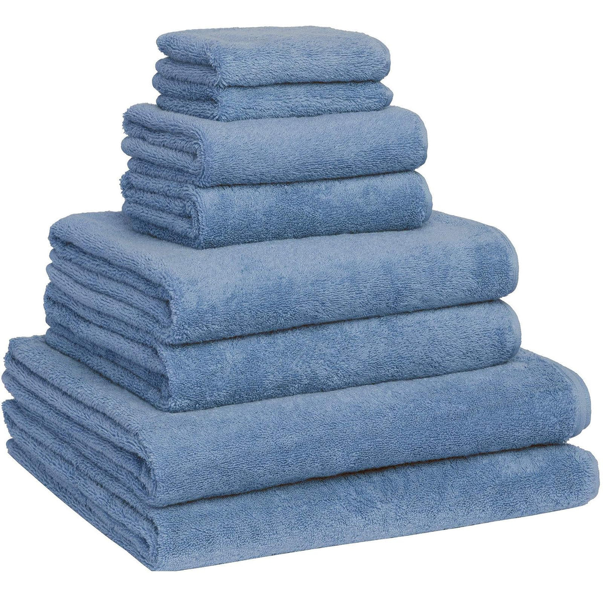 Home and Plan Towel, 8-Piece Towel Set, Blue