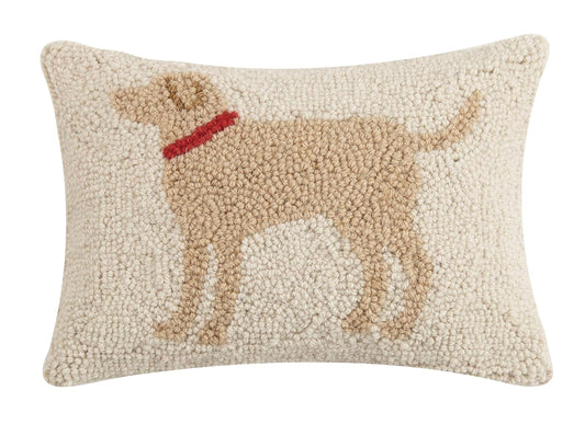 Peking Handicraft 30JES1457C12OB Light Brown Dog Wool and Cotton Pillow, 8 X 12 inch