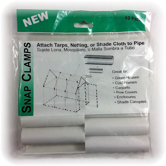 Snapclamp Snap Clamps for 1/2-Inch EMT, White, Pack of 10