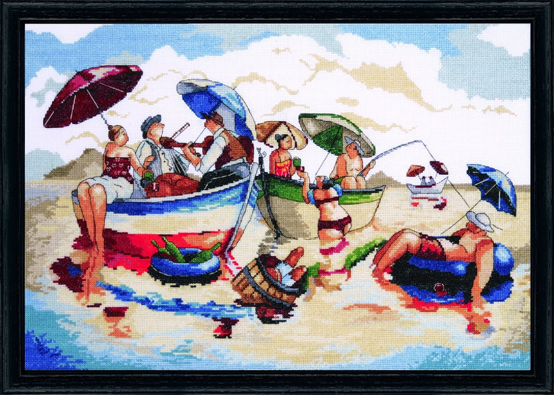 Design Works Crafts Tobin 0724-00-23 Water Lunch Counted Cross Stitch Kit-14&quot;X20&quot; 14 Count