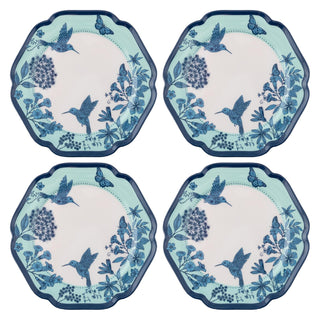Karma Dishware Plate, Salad Plates, Hummingbirds