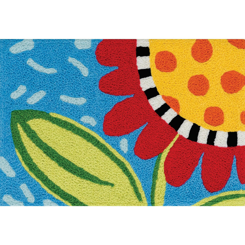 Jellybean Rosey Petals Accent Washable Rug 20" x 30" Doormat