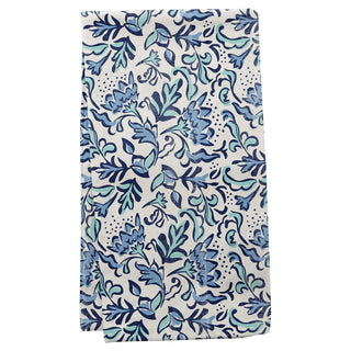 Karma Towel, Approx. 28"L x 20" W, Blue Botanical