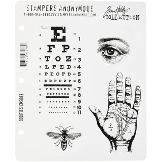 Stampers Anonymous Rubber Stamp, 7 x 8.5 inches, Oddities