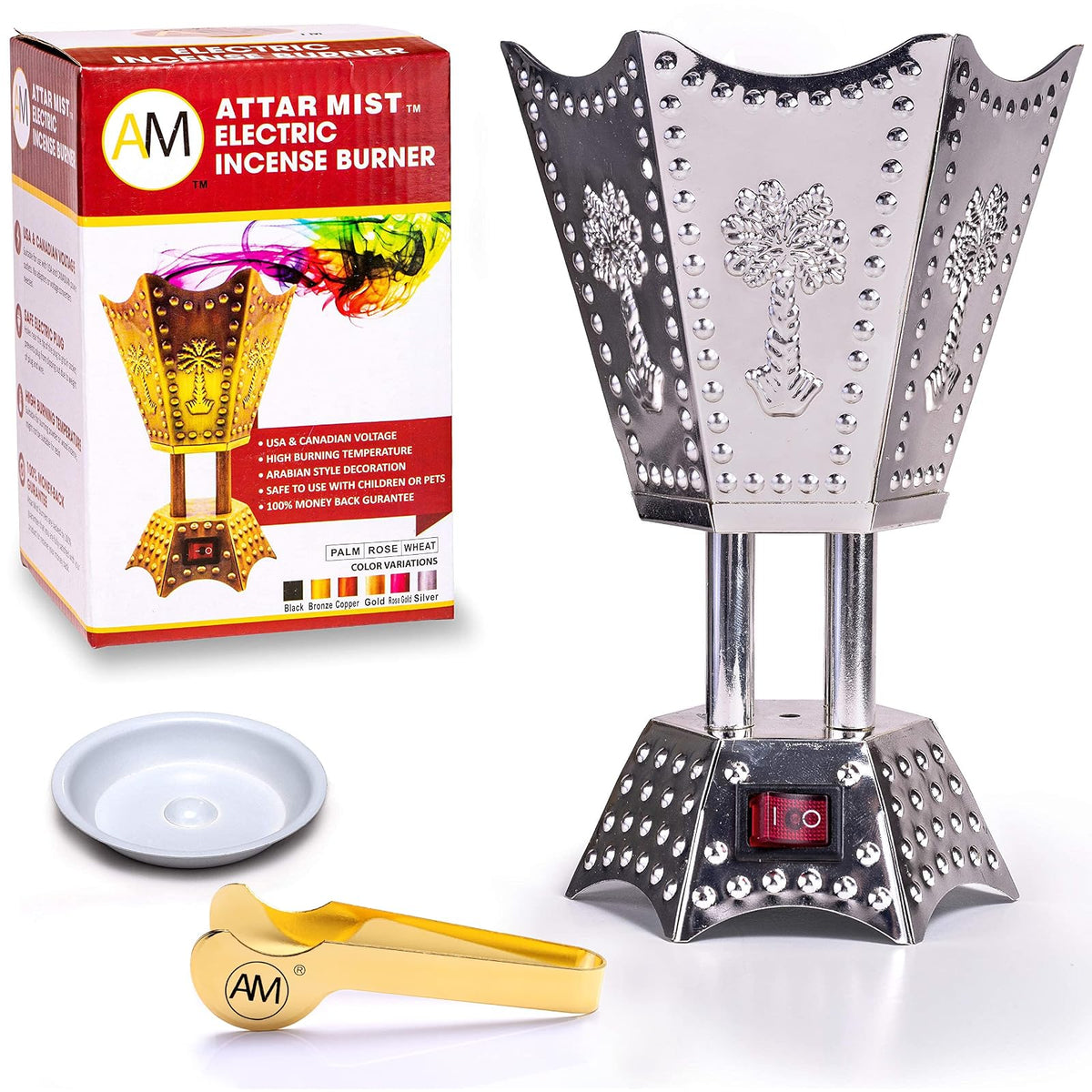 AM Incense Holder, Silver
