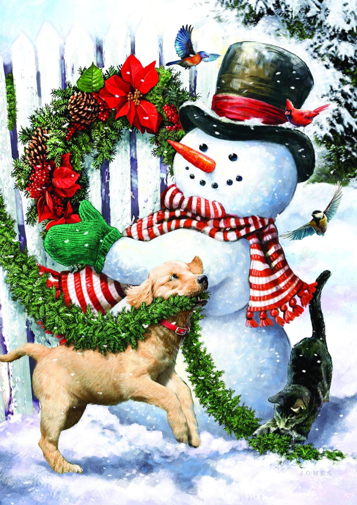 Lux Press Group Greeting Card, 6 x 8", Hanging the Wreath