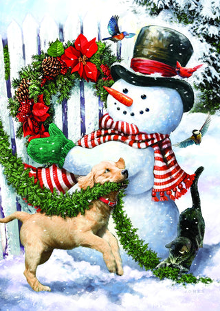 Lux Press Group Greeting Card, 6 x 8", Hanging the Wreath