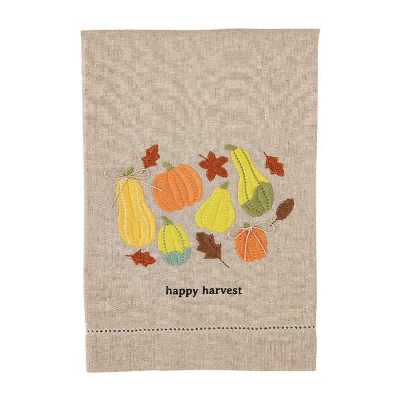 Mud Pie Hem Stitch Towel, Harvest, 21&quot; x 14&quot;