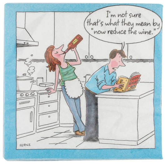 Design Design Reduce The Wine Cocktail Napkins, Multicolor (624-07162)