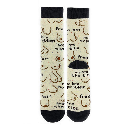 Free'em Men and Women's Funny Novelty Crew Socks, Oooh Yeah Fun Crazy Silly Cool Socks