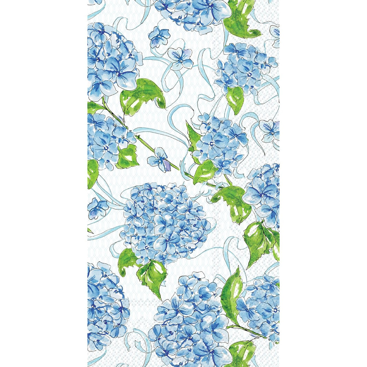 ihr SINCE 1977 Disposable Napkin, 8.25" x 4.5", Hydrangea Allover