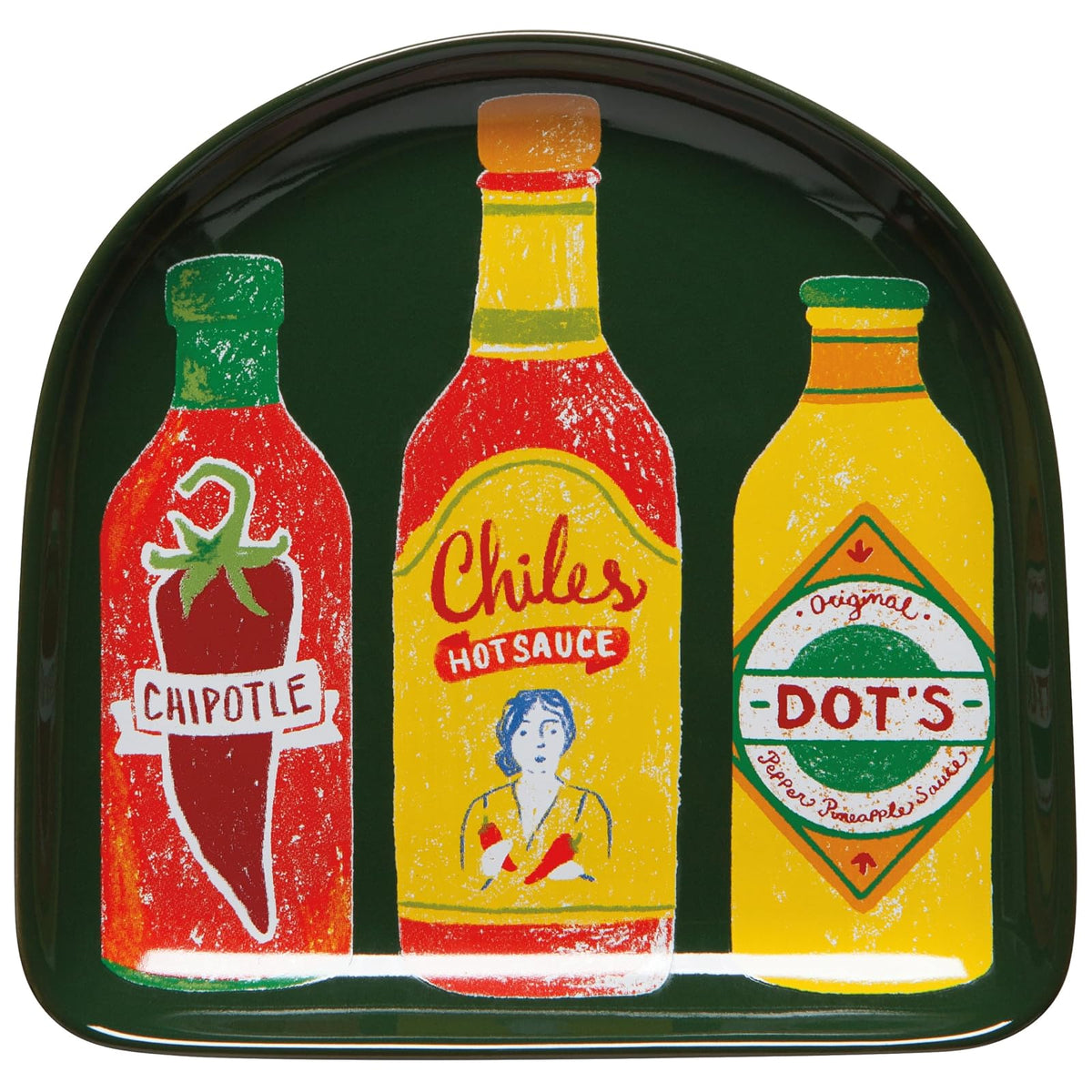 Now Designs Dishware Plate, W5.75 x L5.5 in, Hot Sauce