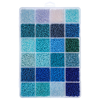 John Bead Craft Bead, 8/0, Blue Serenity