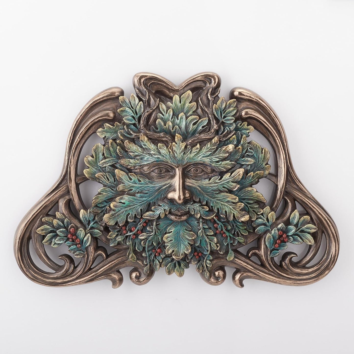 Unicorn Studio Veronese Design Green Man Winter Mistletoe Wall Plaque