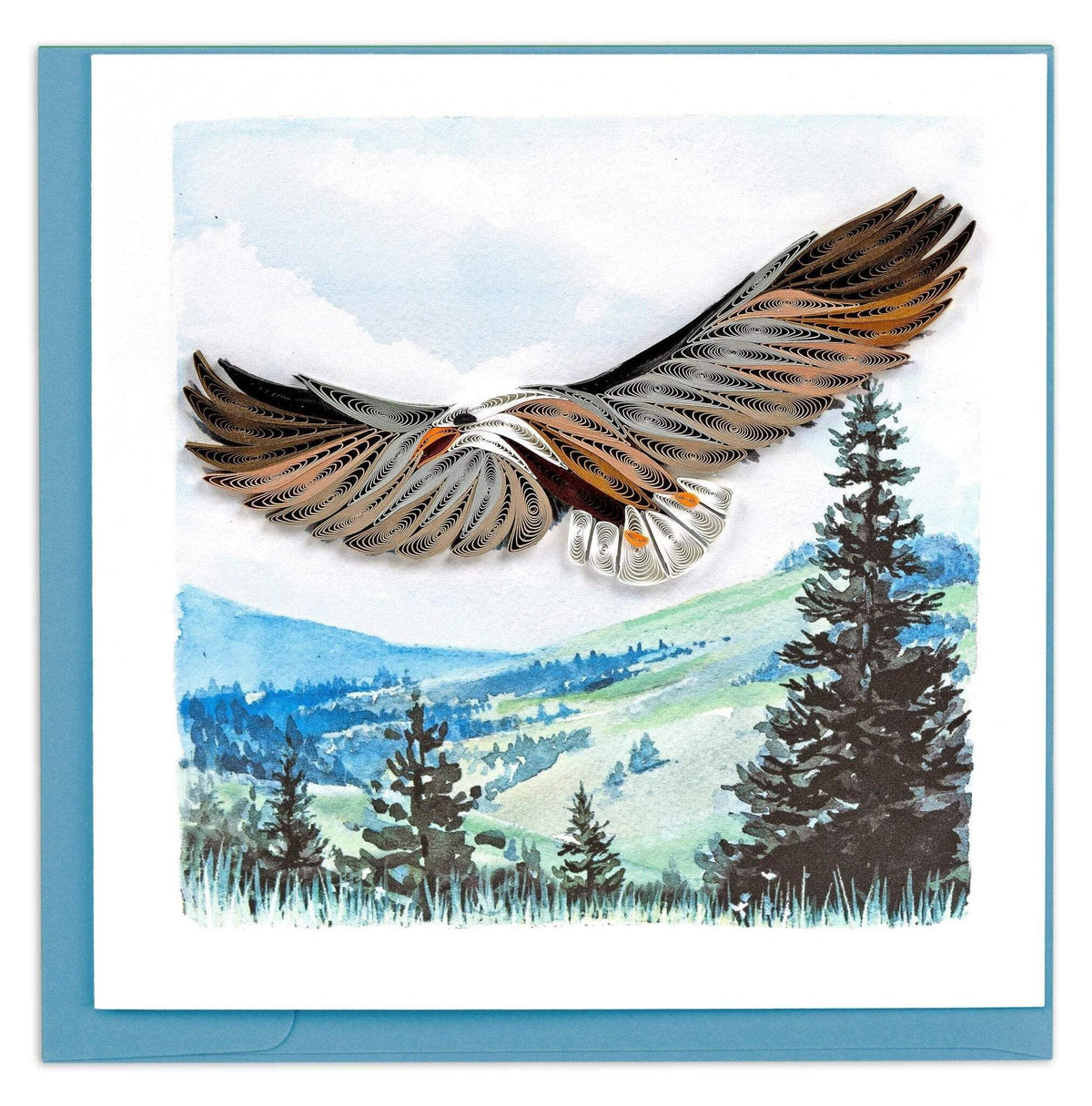 Quilling Card Greeting Card, 6x6 inches, Multi