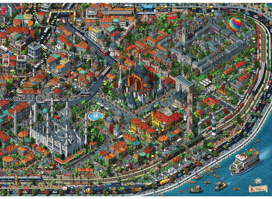 Anatolian Puzzle - Fractal Istanbul, 3000 Piece Jigsaw Puzzle, #4913
