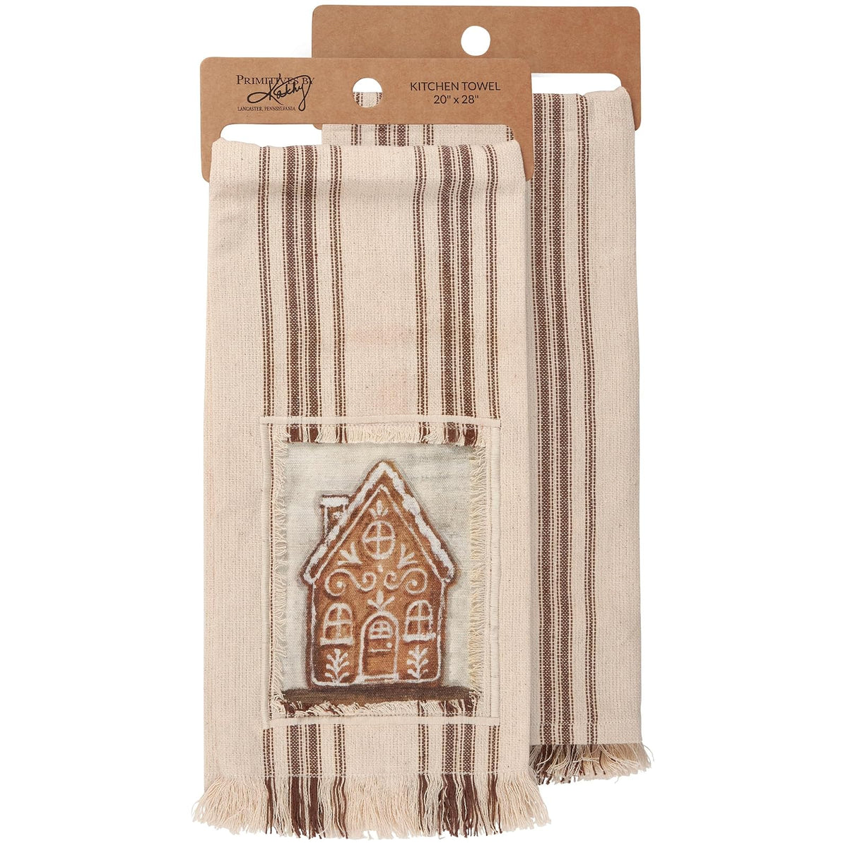 Primitives by Kathy Towel, 20" x 28", Cream, Tan, Grey